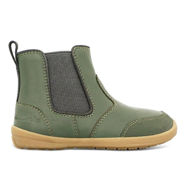 Clarks Kids Marko Boots Olive Standard Fit UK Kid's 6