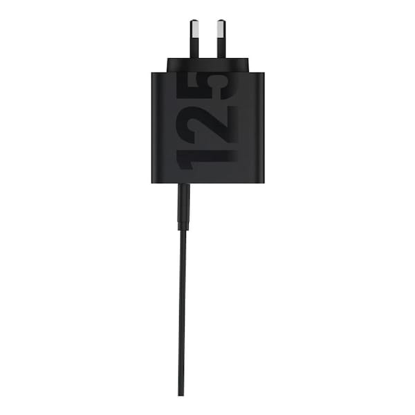 Motorola 125W Wired USB-C Wall Charger with 1m Cable - Black Black