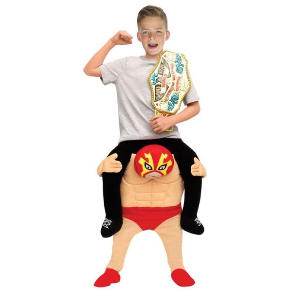 Sports Wrestler Piggyback Kids Costume One Size