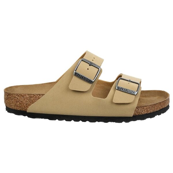 Birkenstock Unisex Arizona BirkiBuc Regular Fit Sandals Latte Cream 38