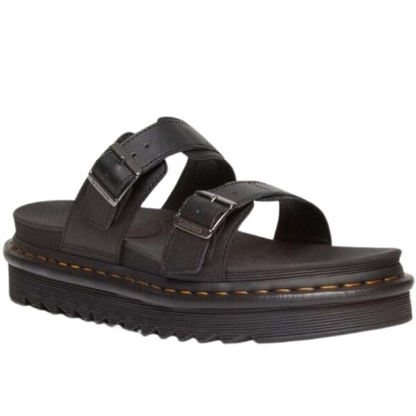 Dr. Martens Myles Sandals Athena Leather Slide Lightweight EVA Sole in Black UK 9