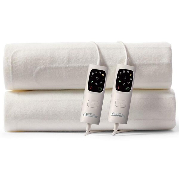 Sunbeam BLA6351 Sleep Perfect Antibacterial Electric Blanket Queen White