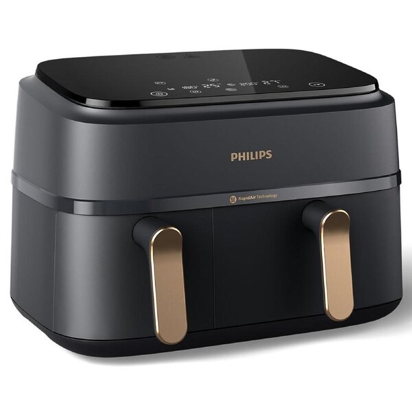 Philips NA352/00 3000 9L Dual Basket Airfryer - Black Black