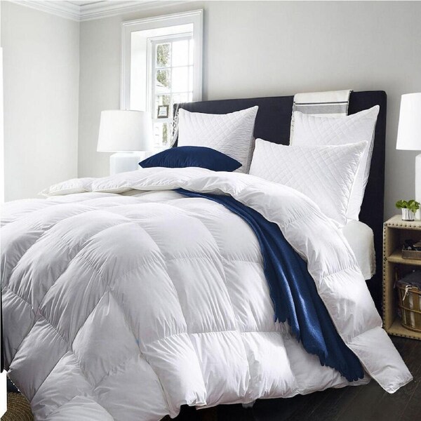 Royal Comfort Goose Deluxe 50/50 Feather & Down Quilt Bed Cover 500GSM White Queen
