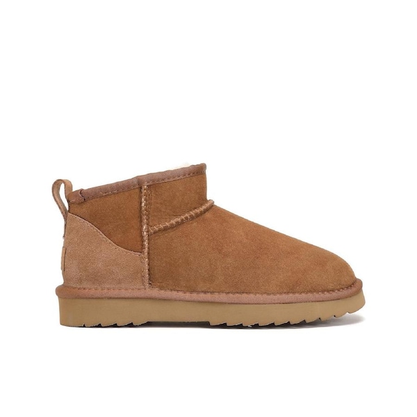 Yellow Earth Unisex Classic Ultra Mini Ugg Boots Chestnut M11/W12