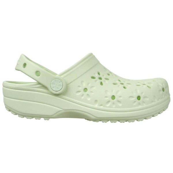 Crocs Unisex Classic Floral Cut Out Clogs Jade Tint US M5/W7