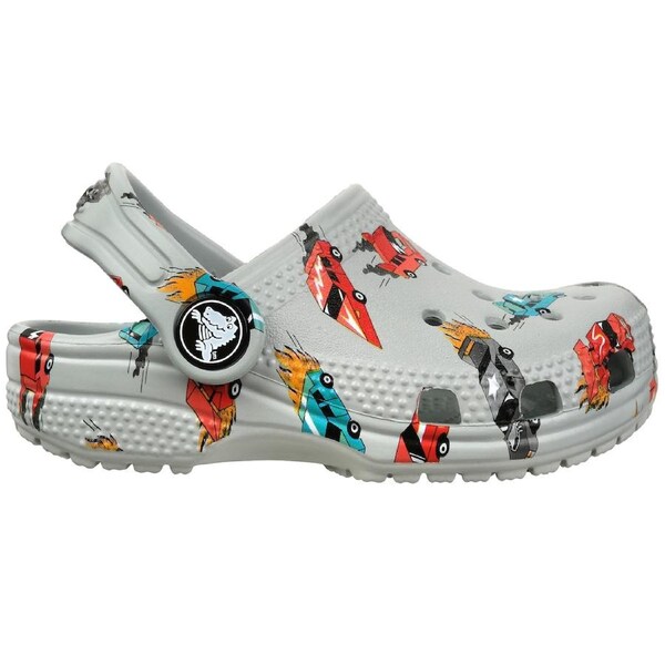 Crocs Unisex Toddlers Classic Race Cars Graphic Clogs Mirage/Multi (US C5-C10) US C6