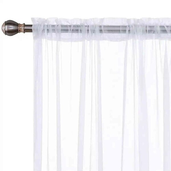 1-8 Panel Sheer Curtains Window Sheer Voile Curtain Bedroom 140x213cm 2 PANEL