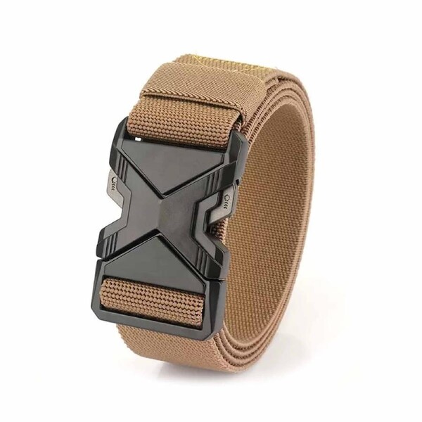 Mens Women Tactical Belt Nylon Heavy Duty Outdoor Sport Beige