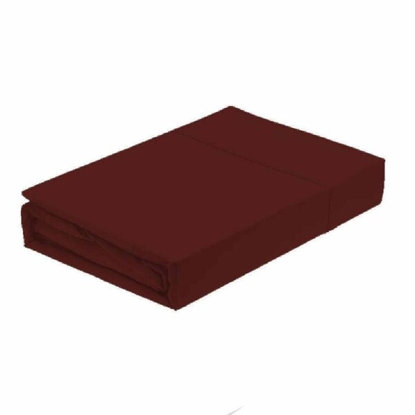 Burgundy 1000TC Egyptian Cotton Fitted Sheet Pillowcase Set - No Flat Sheet Double