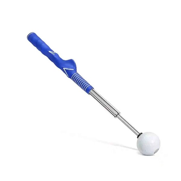 Golf Training Aid Golf Retractable Swing Practice Stick Indoor Golf Blue