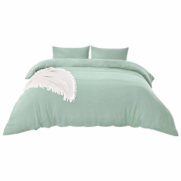 Sage Green Soft Doona Duvet Quilt Cover Pillowcase Set Single Double Queen King Super King 2000TC King