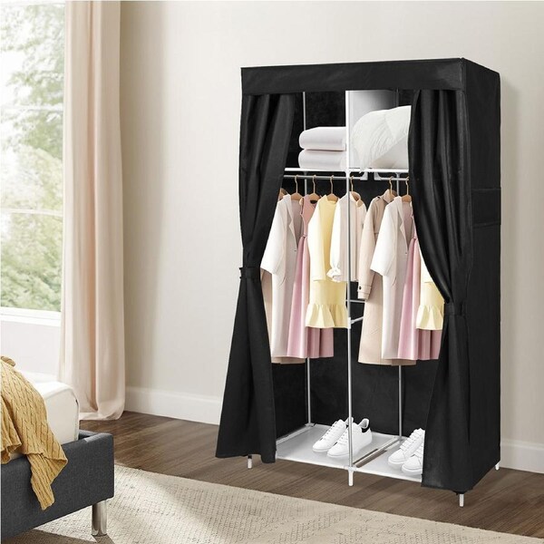 Levede Portable Clothes Closet Wardrobe Large Storage Cabinet Organiser Shelf 102CM