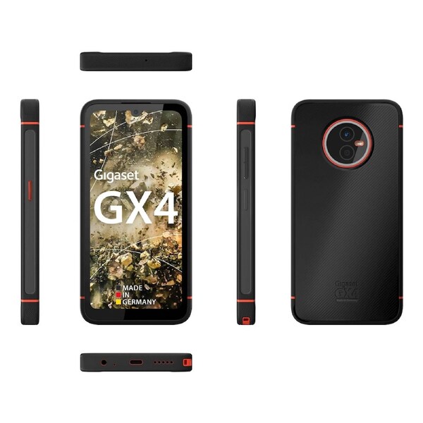 Gigaset GX4 Pro 4G Rugged Phone (Dual Sim, 128GB/6GB, For Telstra, Boost, ALDI, Optus, Coles) - Black Black