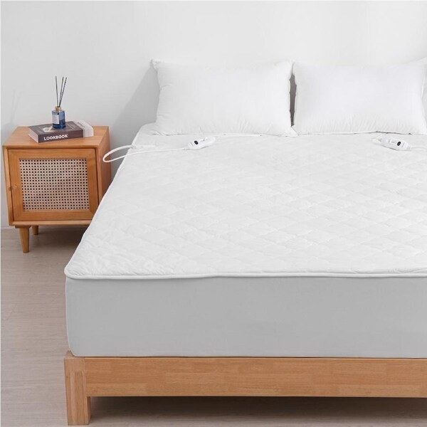 Dreamaker 100% Cotton Quilt Electric Blanket White (Single, King Single, Double, Queen, King, Super King) Single