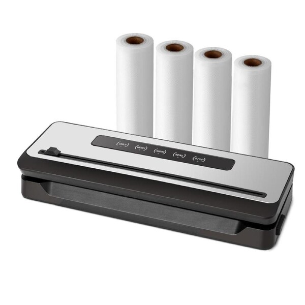 Devanti Food Vacuum Sealer Machine Fresh Storage Sealing Cutter Bags 15/28cm 4 Rolls Sealer bags 32cm machine+28cm*4rolls bags