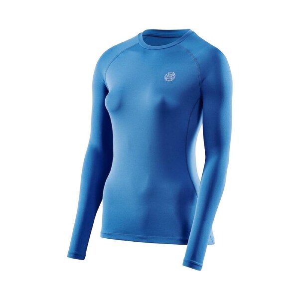 Skins Women's Series-2 Gym Clothing Long Sleeve Top Marine Blue S