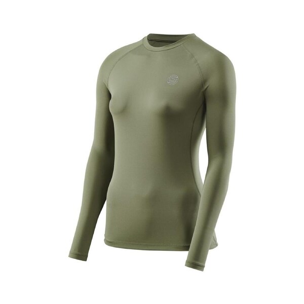 Skins Women's Series-2 Gym Clothing Long Sleeve Top Khaki L