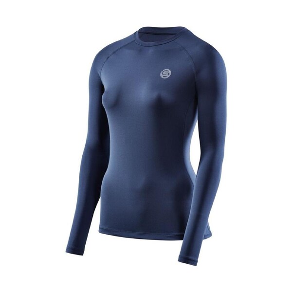 Skins Women's Series-2 Activewear Long Sleeve Top Navy Blue XS