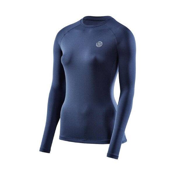 Skins Women's Series-2 Activewear Long Sleeve Top Navy Blue M
