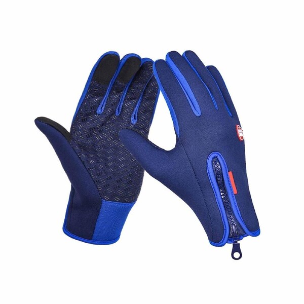 Navy Winter Gloves Waterproof Touch Screen Gloves Cycling Gloves Windproof Warm M
