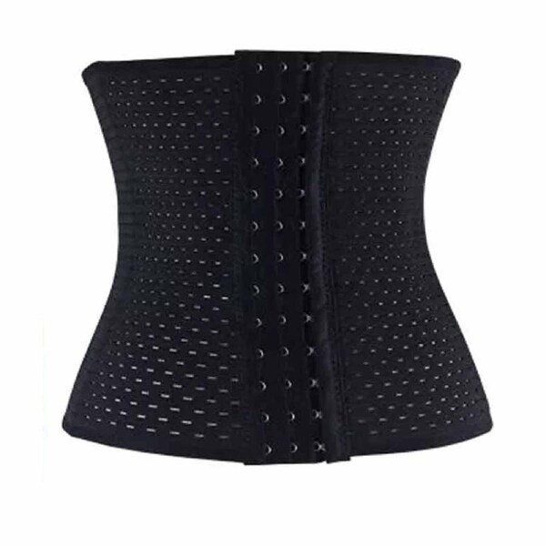 Black Mens Waist Trainer Body Shaper Tummy Girdle Belt Belly Corset L