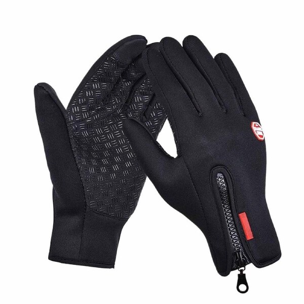 Black Winter Gloves Waterproof Touch Screen Gloves Cycling Gloves Windproof Warm L