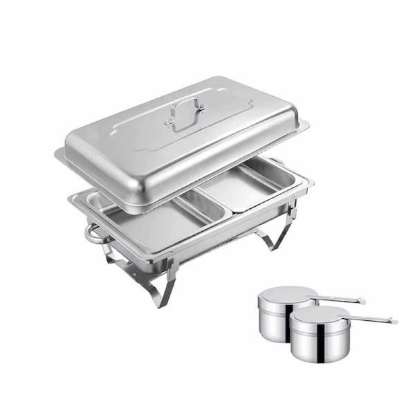 Insulated Food Warmer Bain Marie Food Warmer Buffet Warmer Chafing Dish 2x4.5L