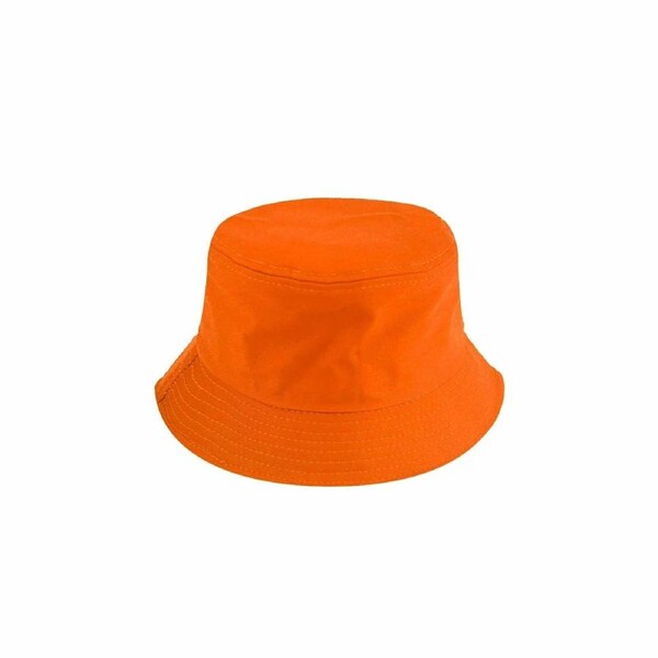 Outdoor Bucket Hat Camping Cotton Beach Unisex Fishing Hiking Women Sports Sun Orange