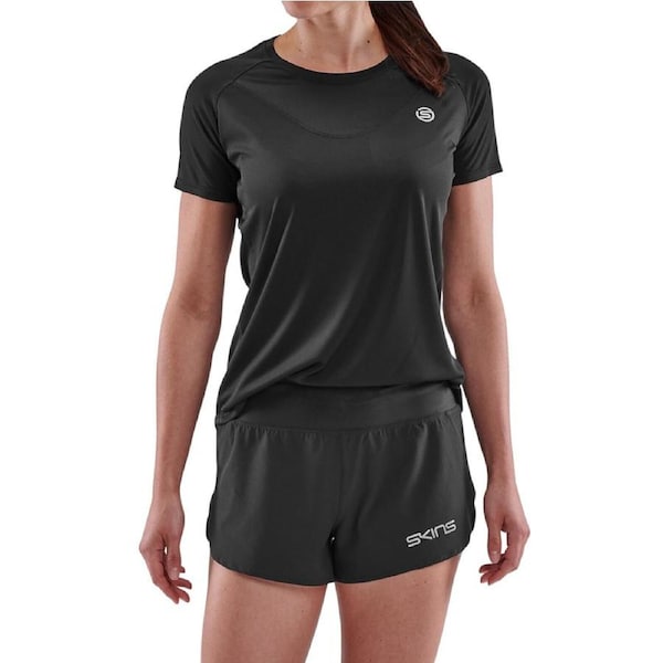 Skins Women's Series-3 Activewear Short Sleeve Top Black M