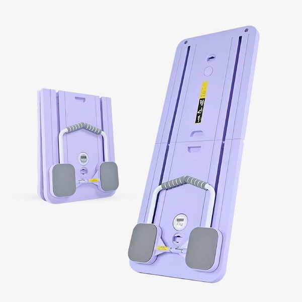 fitnessLAB Pilates Board Reformer Set - Foldable Home & Yoga Equipment for Strength & Flexibility Purple