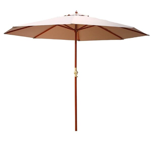 Instahut Outdoor Umbrella Beach UV Stand Garden Deck Patio Umbrellas 3M Beige