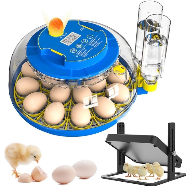 Advwin 18 Egg Incubator + Chicken Brooder Heating Plate Automatic Egg Turner Two egg plates Small
