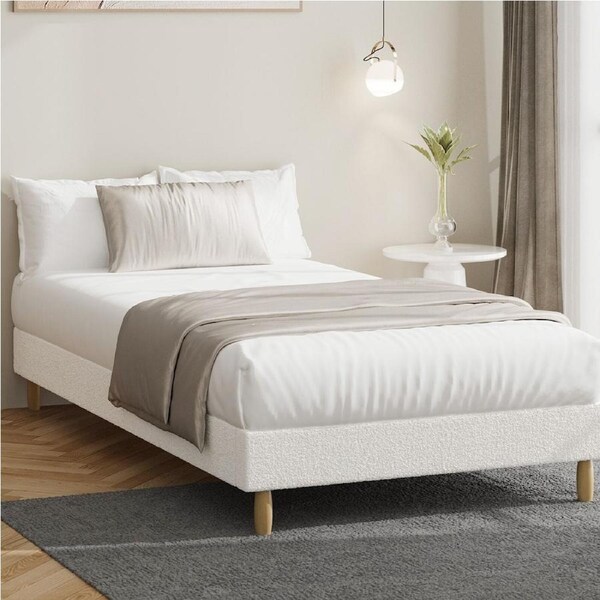 Oikiture Bed Frame Queen Double King Single Full Size Bed Base Boucle King Single