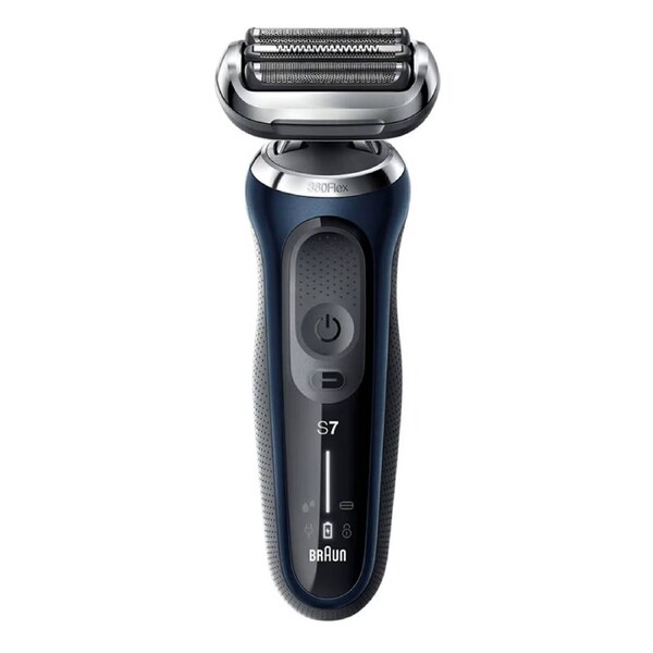 Braun Series 7 71-B1000S Wet & Dry Electric Shaver Cordless W/ Travel Case - Blue Black