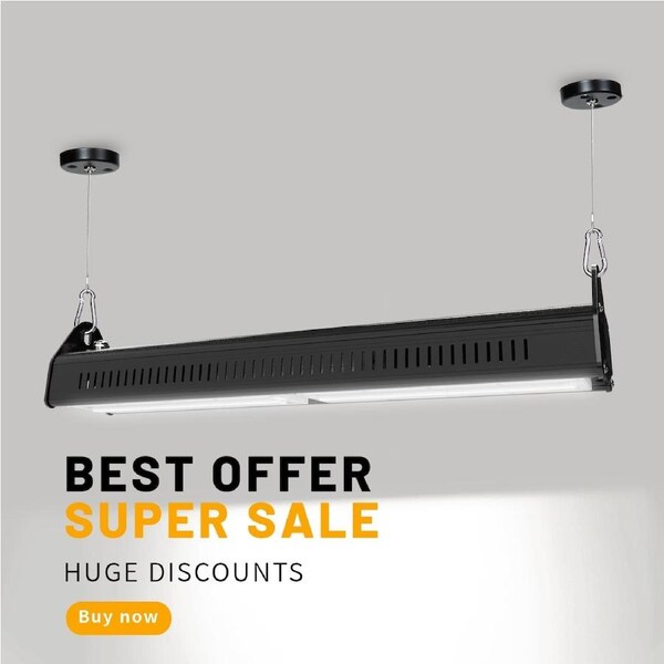 Outway LED High Bay Lights Linear 100W 150W 200W Warehouse Light Waterproof 84cm