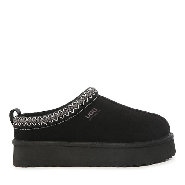 Platinum Tassie Platform Ugg Slippers Black / US WOMEN 4 / US MEN 3 / AU LADIES 4 / AU MEN 2 / EU 35 / UK 2
