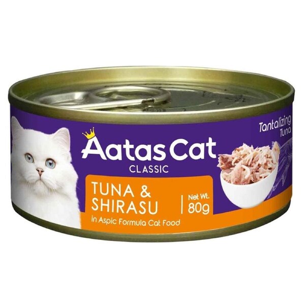 Aatas Tantalizing Tuna & Shirasu in Jelly Wet Cat Food 80g 80g