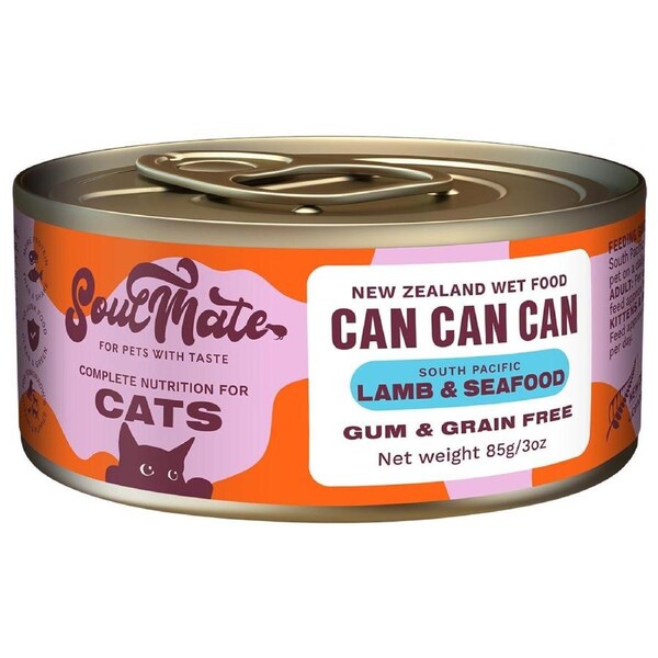 SoulMate Can Can Can South Pacific Lamb & Seafood Wet Cat Food 85g