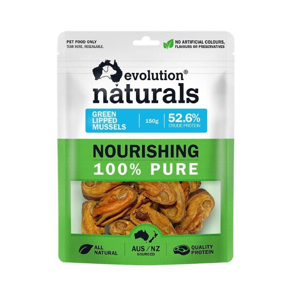 Evolution Naturals Green Lipped Mussels Dog Treats 150g 150g