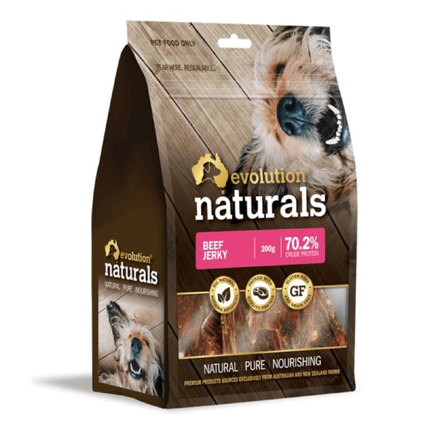 Evolution Naturals Beef Jerky Dog Treats 150g