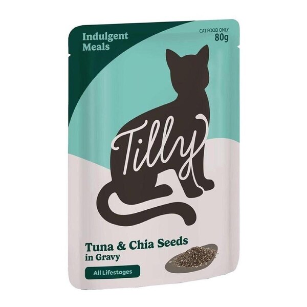 Tilly Indulgent Meals Tuna & Chia Seeds in Gravy Wet Cat Food 80g 80g