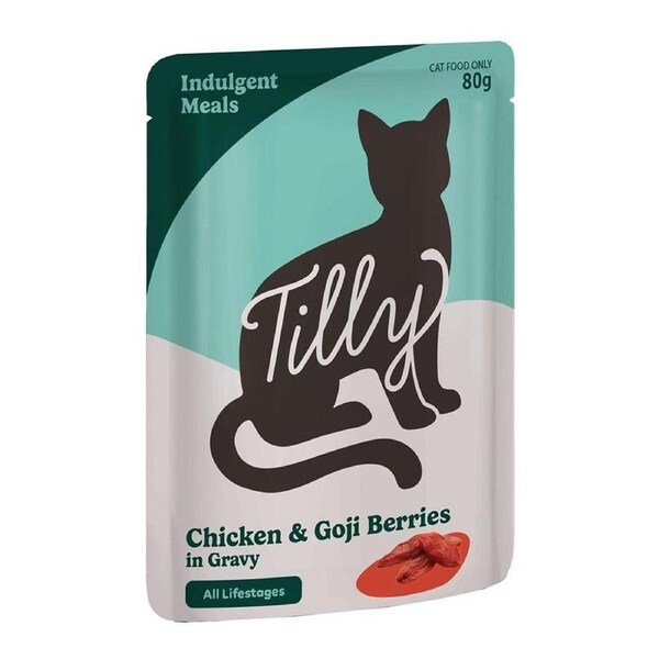 Tilly Indulgent Meals Chicken & Goji Berries in Gravy Wet Cat Food 80g 80g