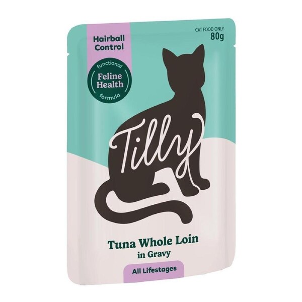 Tilly Hairball Control Tuna Whole Loin in Gravy Wet Cat Food 80g 80g