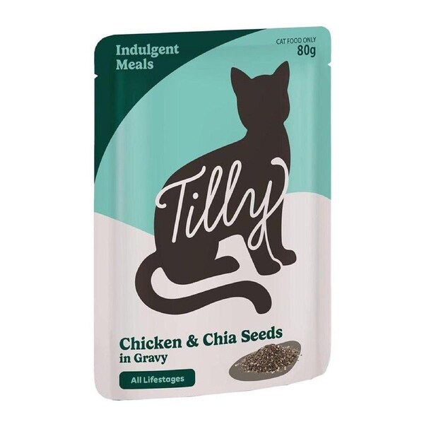 Tilly Indulgent Meals Chicken & Chia Seeds in Gravy Wet Cat Food 80g 80g