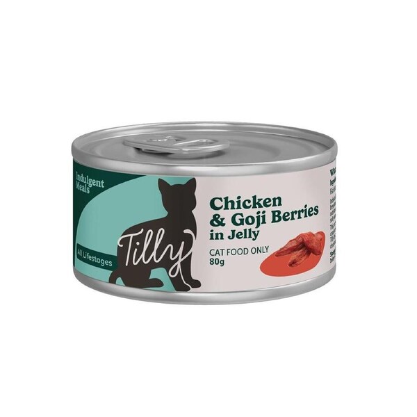 Tilly Indulgent Meals Chicken & Goji Berries in Jelly Wet Cat Food 80g 80g