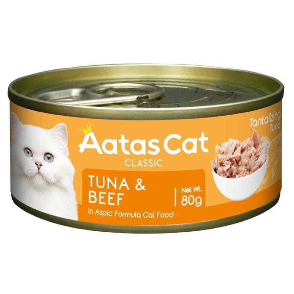 Aatas Tantalizing Tuna & Beef in Jelly Wet Cat Food 80g