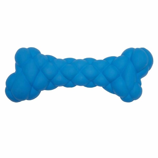Lexi & Me Rubber Bone Dog Toy Blue