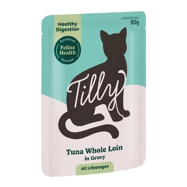 Tilly Healthy Digestion Tuna Whole Loin in Gravy Wet Cat Food 80g 80g