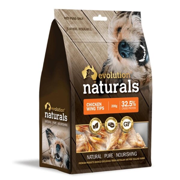 Evolution Naturals Chicken Wing Tips Dog Treats 200G 200g